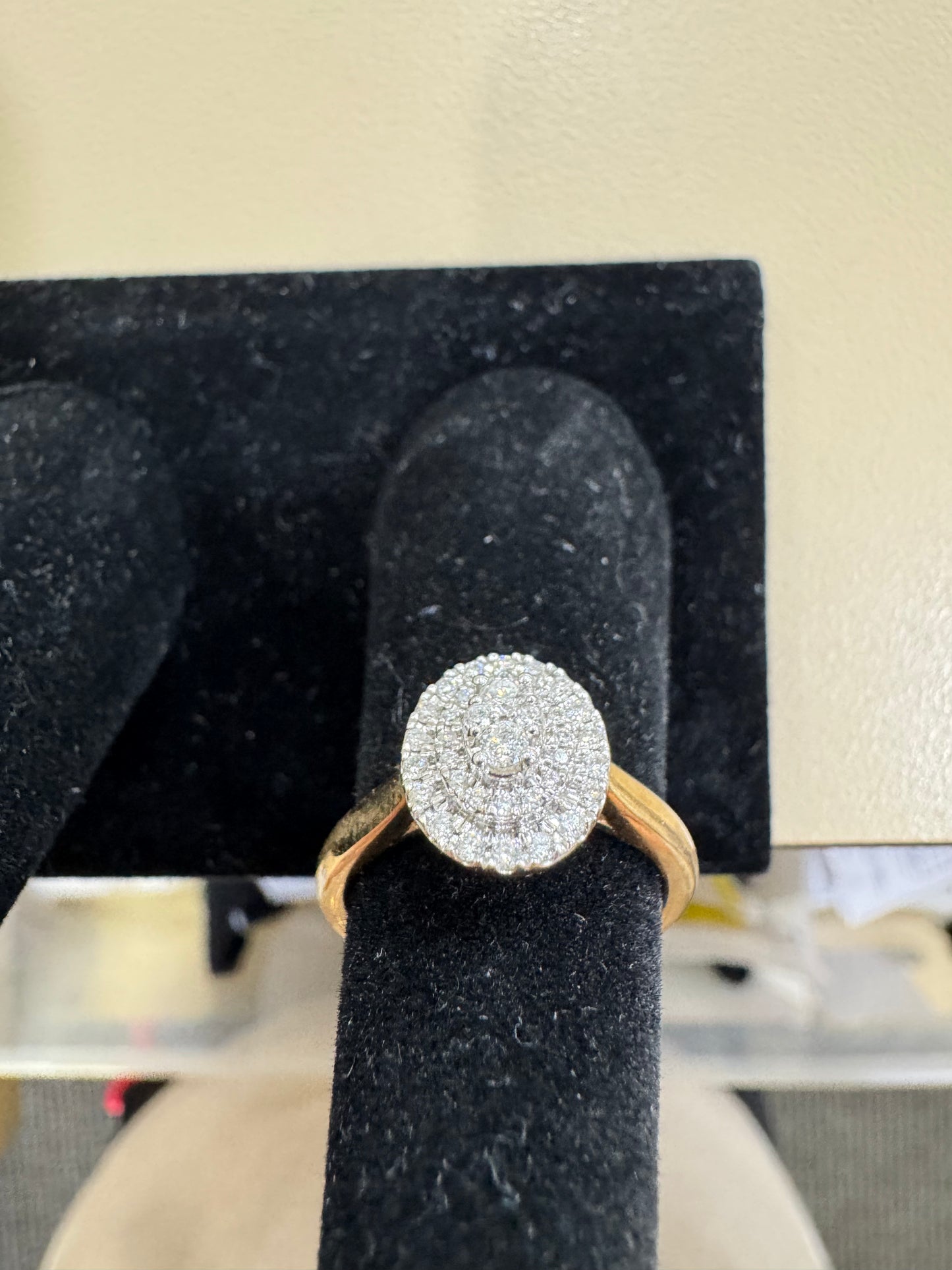 10K Yellow Gold Women's Ring 0.33 ct Natural Diamond