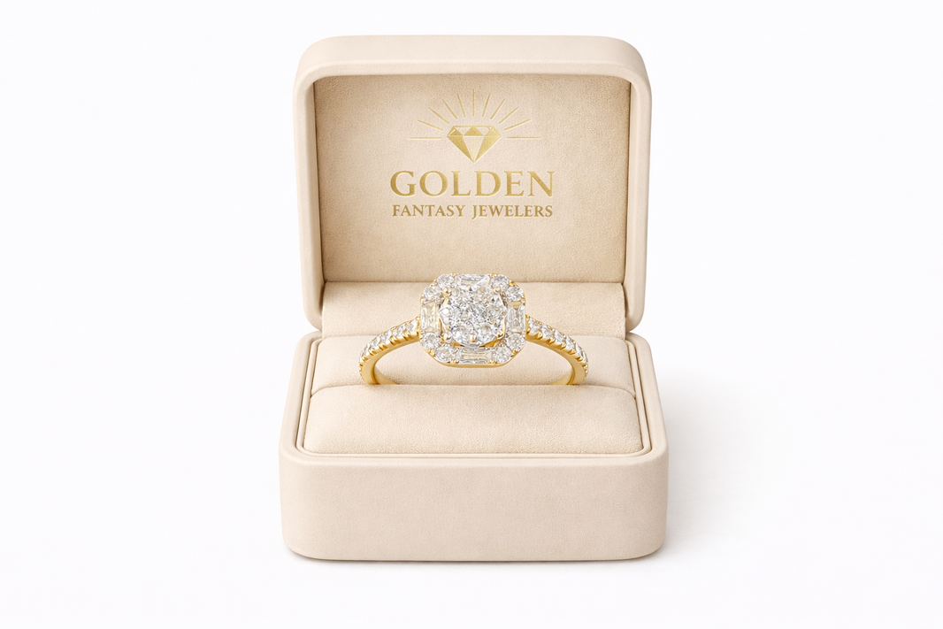 10K Yellow Gold Women's Ring 0.50 ct Natural Diamond