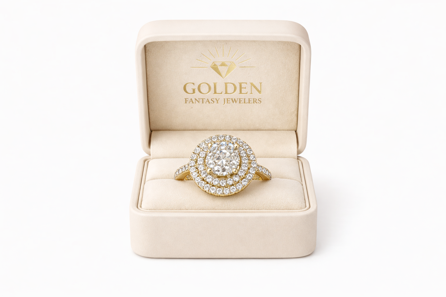 10K Yellow Gold Women's Ring 0.50 ct Natural Diamond