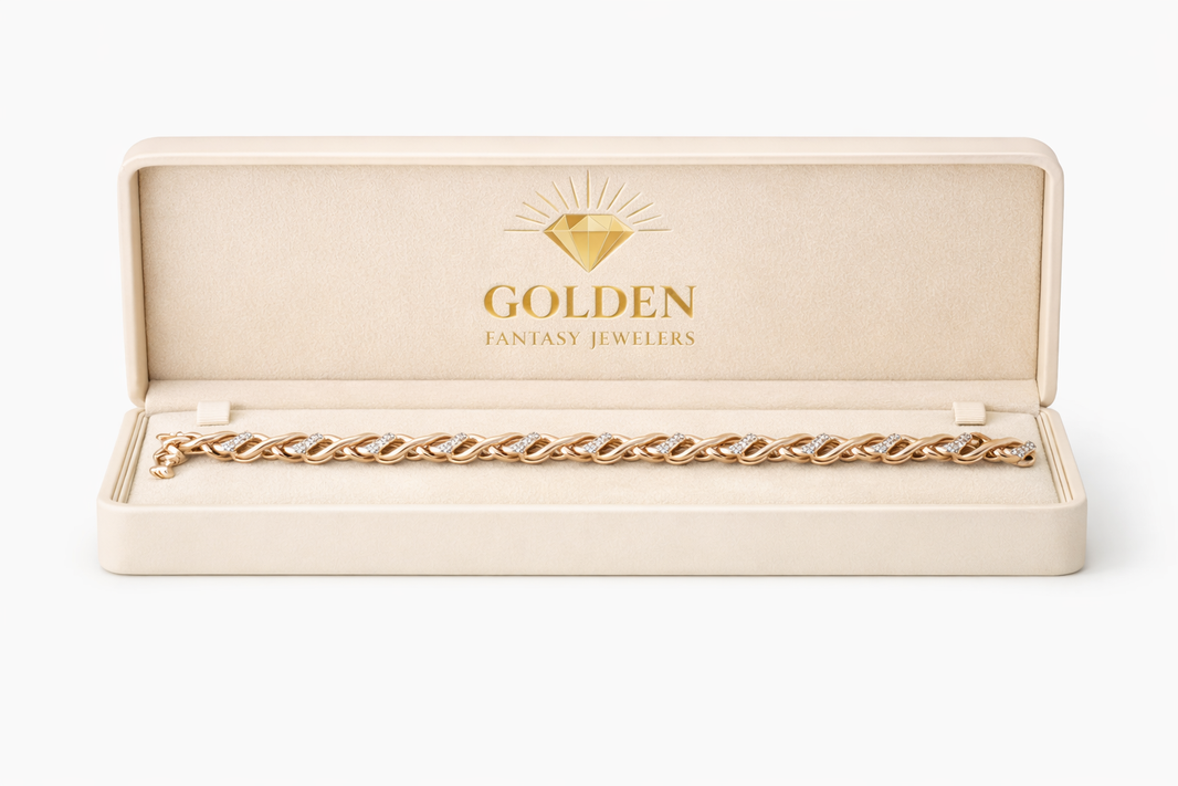 10K Yellow Gold Women’s Tennis Bracelet 0.25 ct Natural Diamond