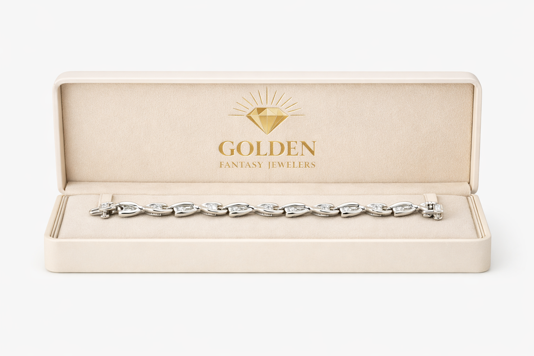 14K White Gold Women's Tennis Bracelet 1.00 ct Natural Diamond