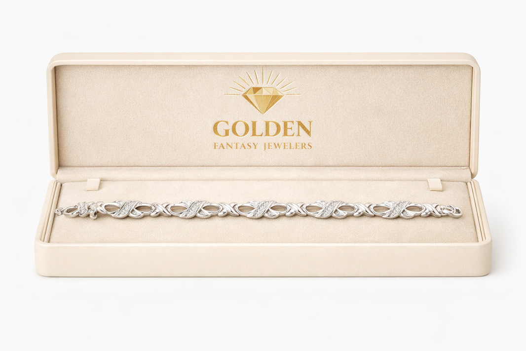 10K White Gold Women’s Bracelet 0.25 ct Natural Diamond