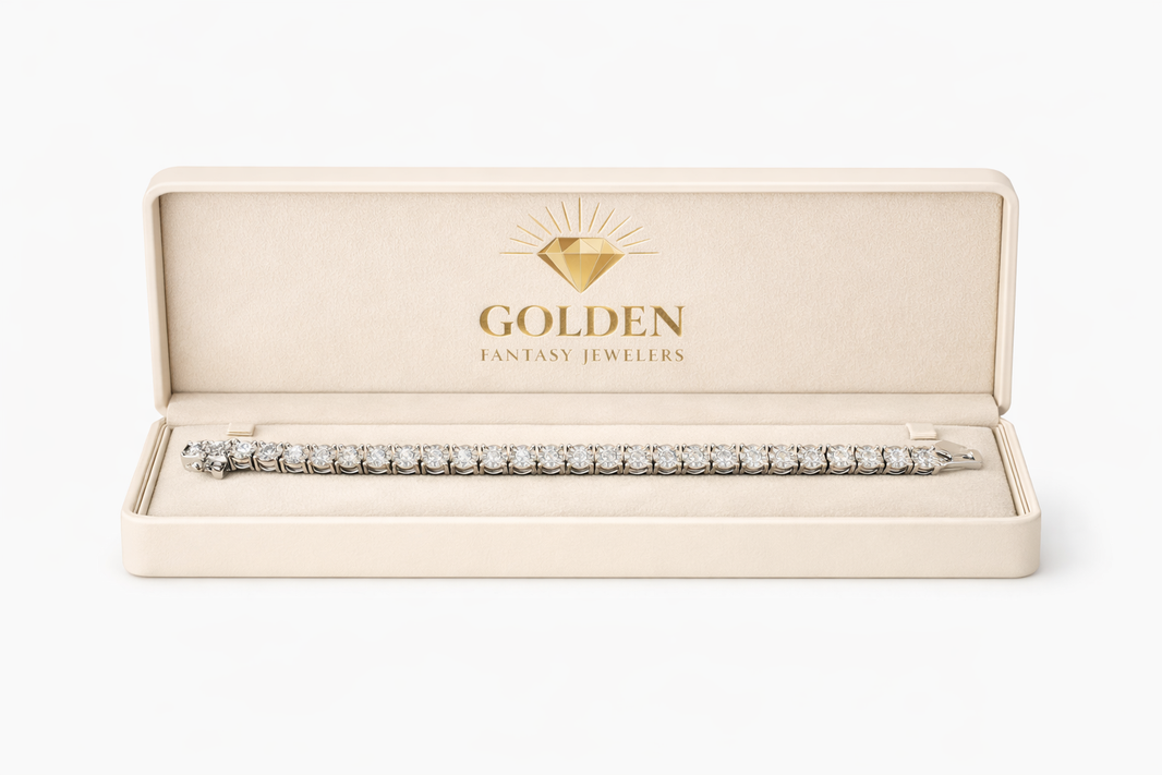 10K White Gold Women's Tennis Bracelet 1.87 ct Natural Diamond