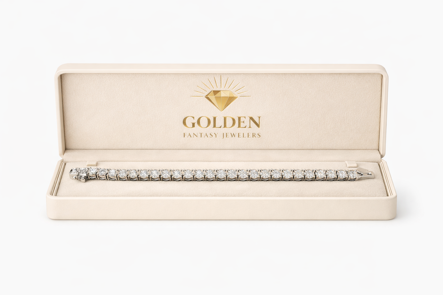10K White Gold Women's Tennis Bracelet 1.87 ct Natural Diamond