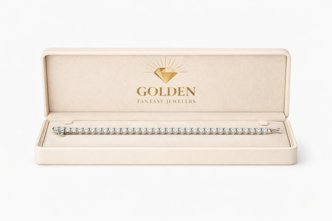 10K White Gold Women's Tennis Bracelet 0.97 ct Natural Diamond