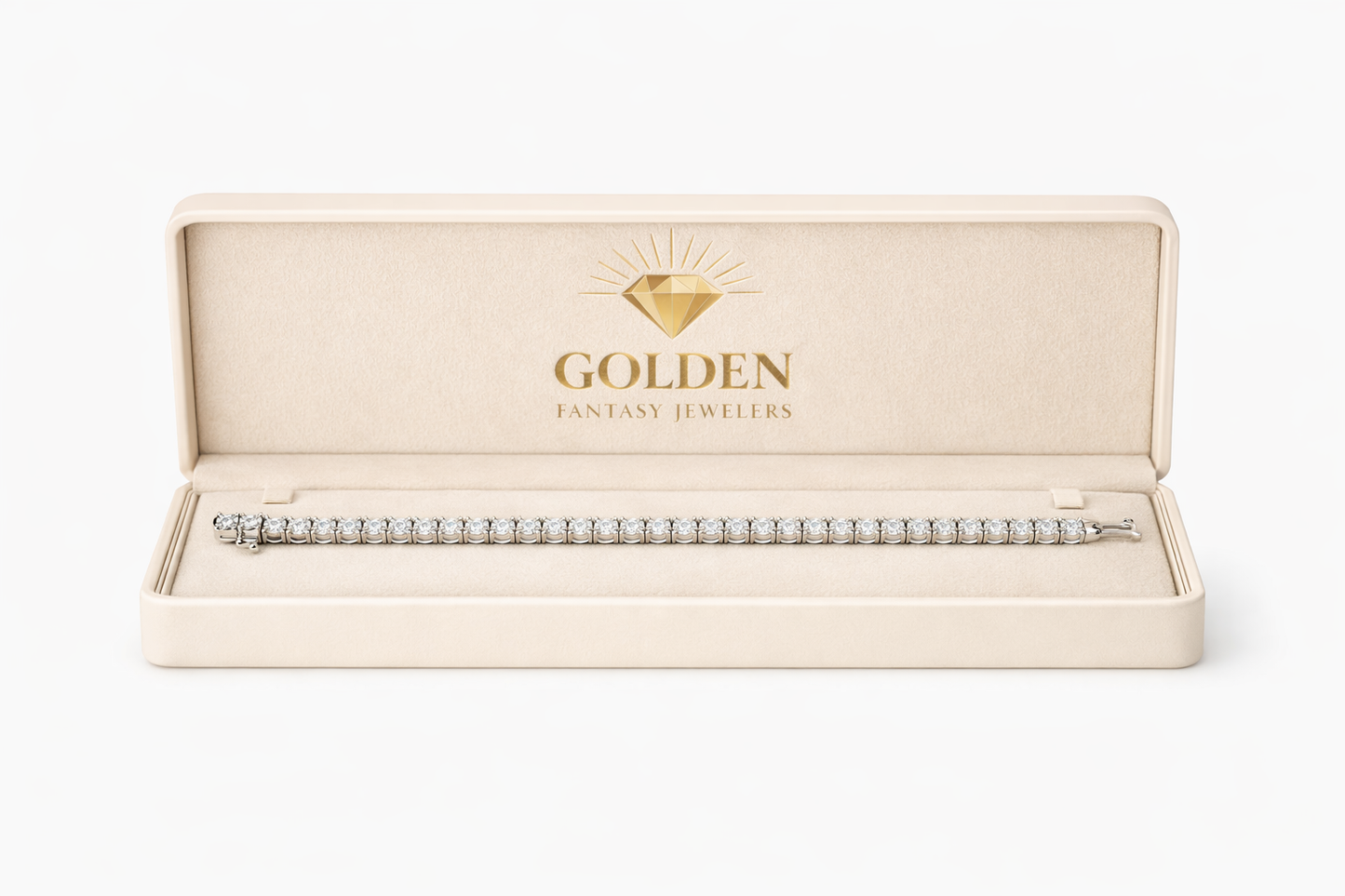 10K White Gold Women's Tennis Bracelet 0.97 ct Natural Diamond
