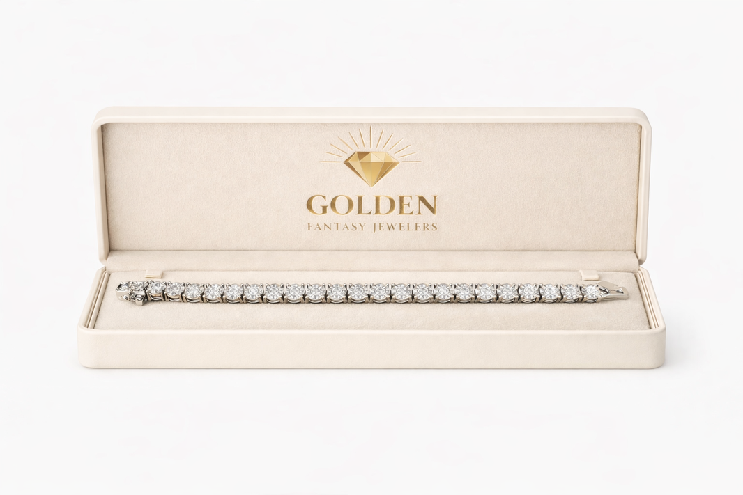 10K White Gold Women's Tennis Bracelet 2.00 ct Natural Diamond