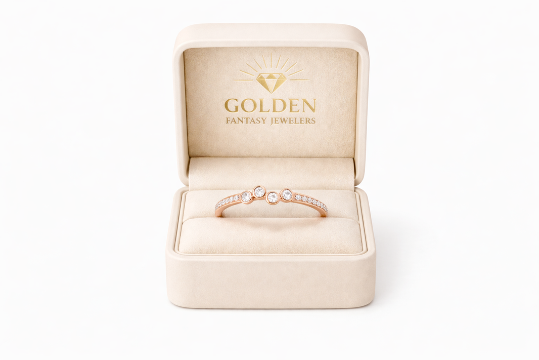 10K Rose Gold Ring 0.20 ct Natural Diamond