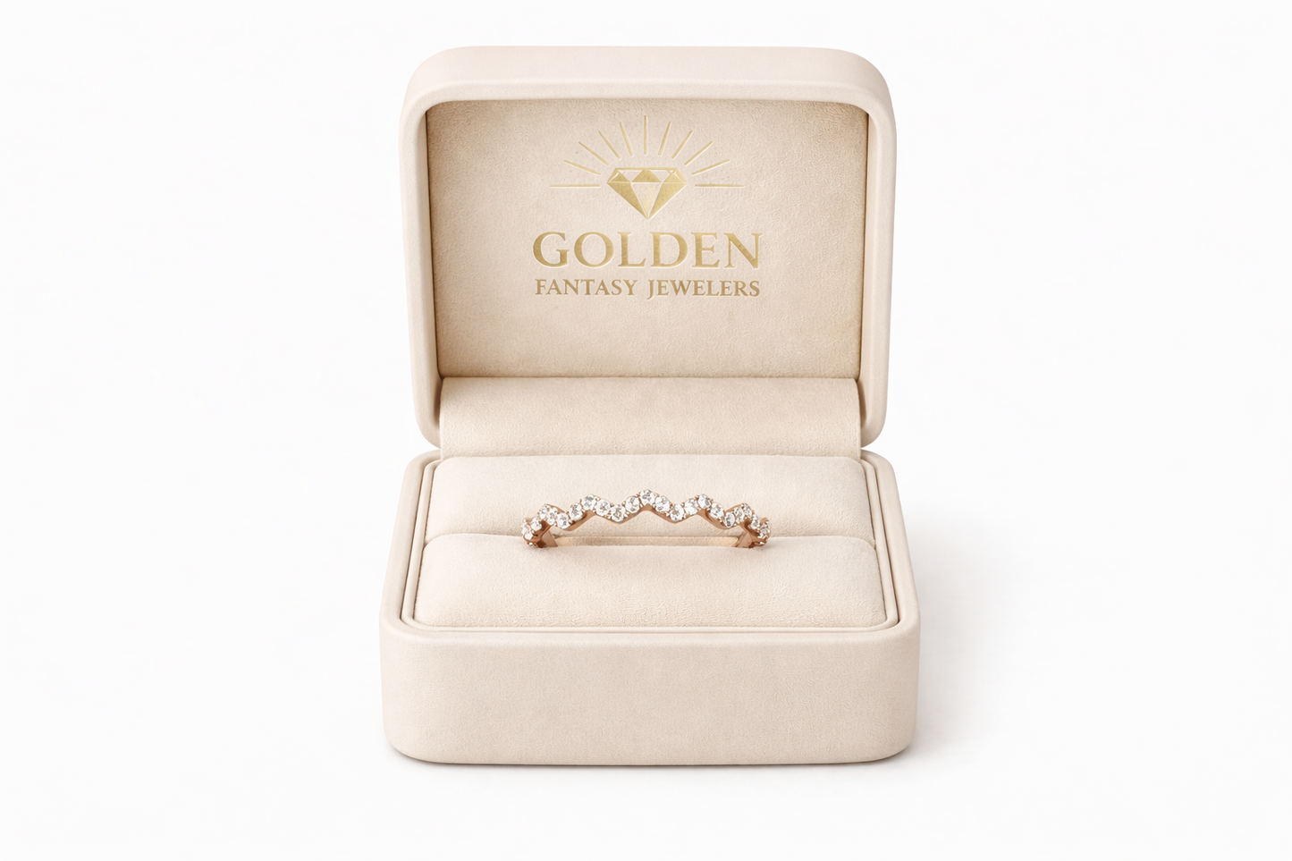 10K Rose Gold Ring/Band 0.18 ct Natural Diamond