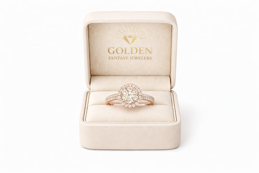 14K Rose Gold Ring 0.50 ct Natural Diamond