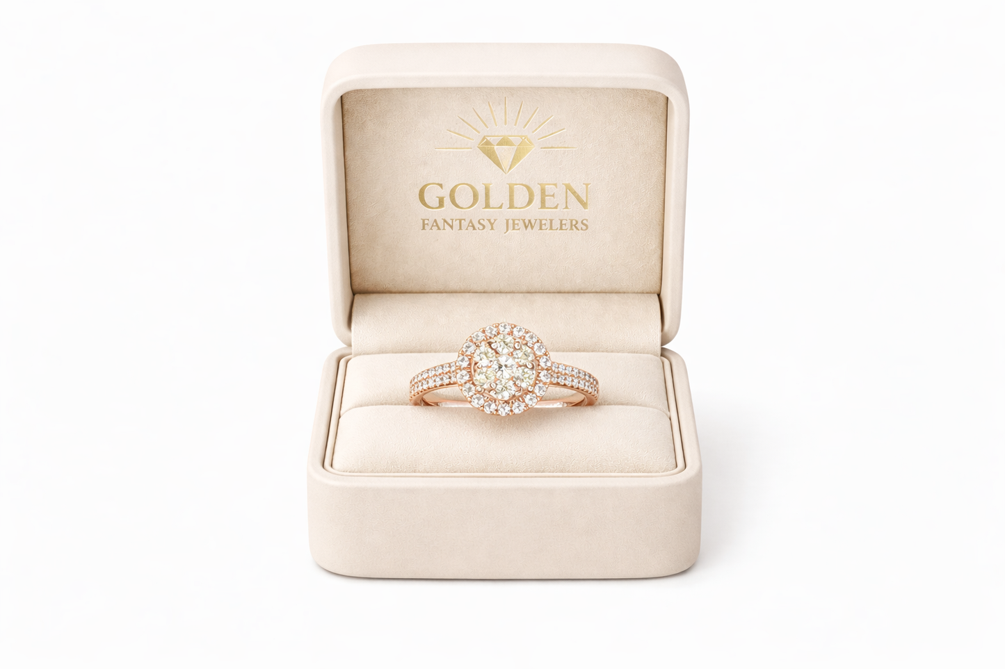 14K Rose Gold Ring 0.50 ct Natural Diamond