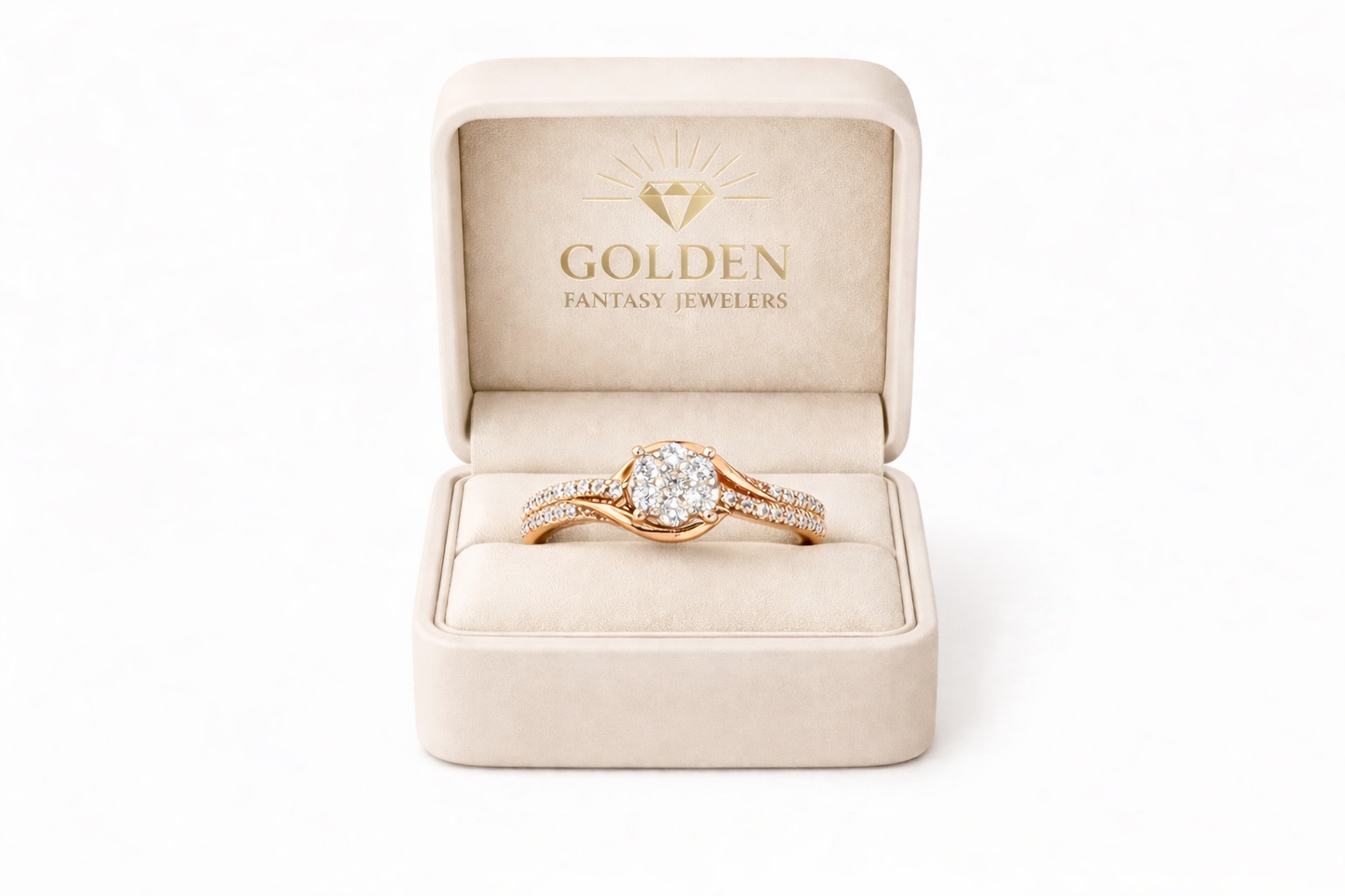 10K Rose Gold Women's Ring 0.35 ct Natural Diamond