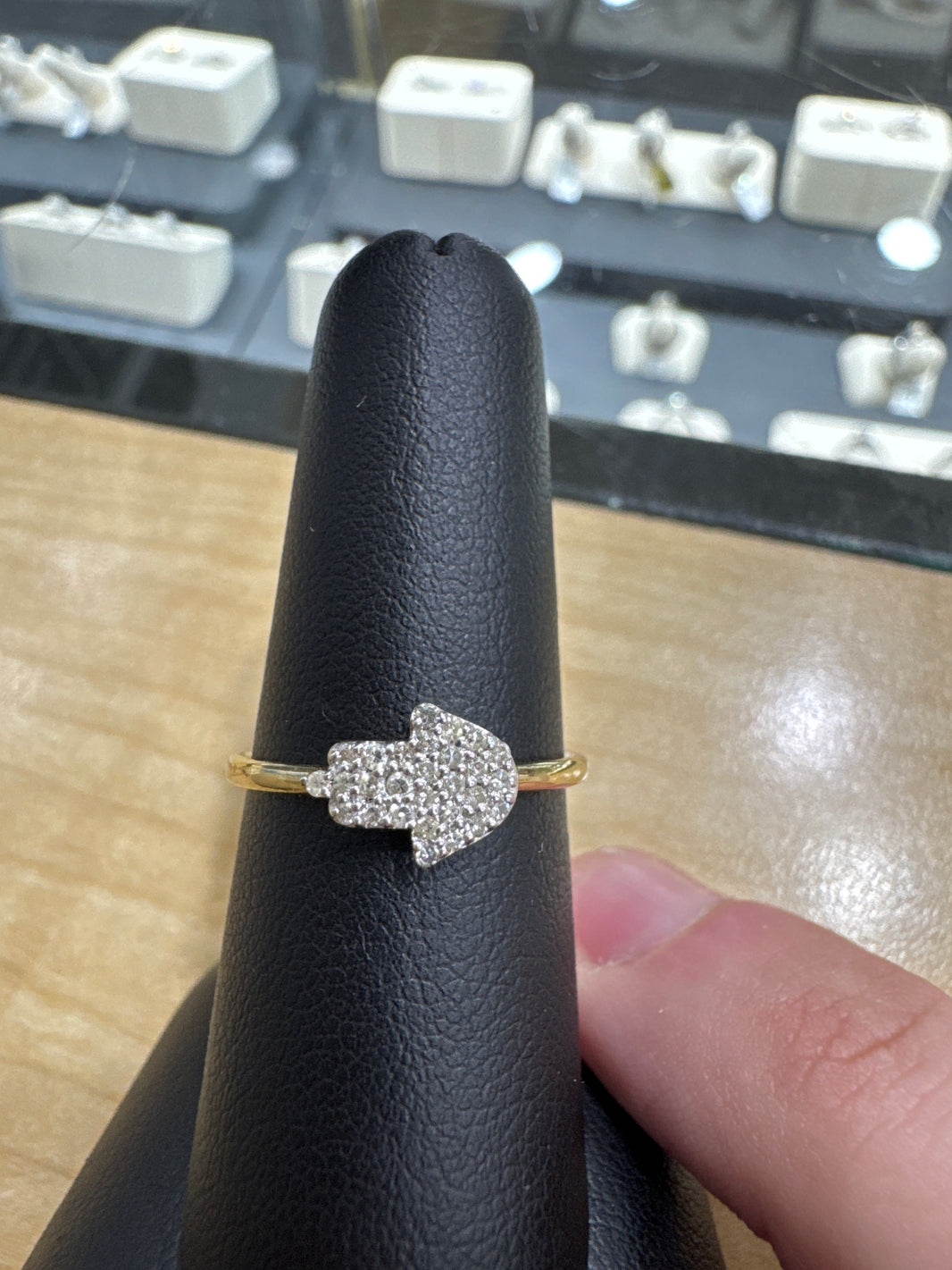 10K Yellow Gold Women's Ring 0.16 ct Natural Diamond