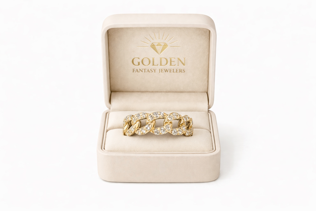 14K Yellow Gold Women's Ring 0.46 ct Natural Diamond