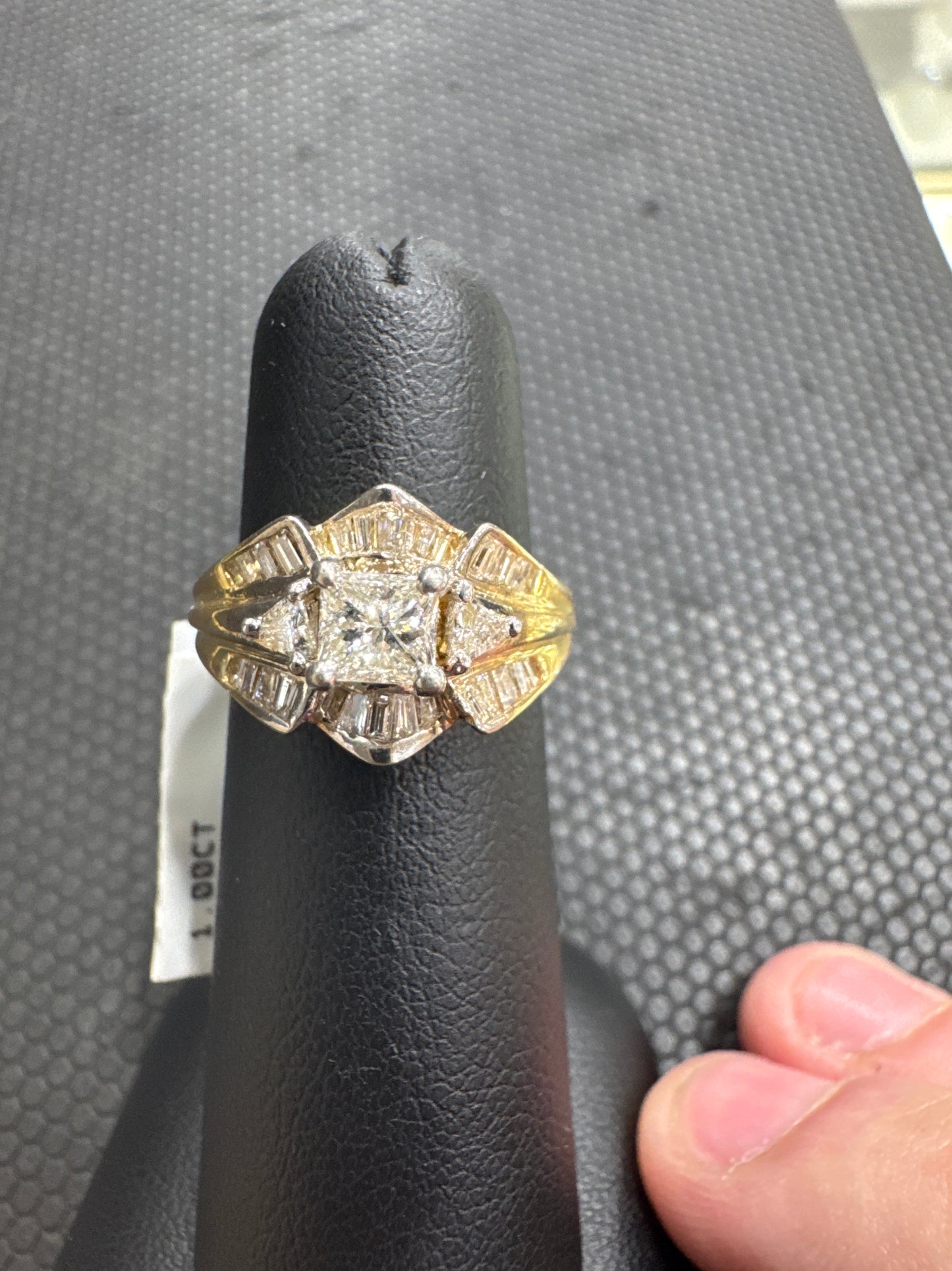 14K Yellow Gold Ring 1.00 ct Natural Diamond