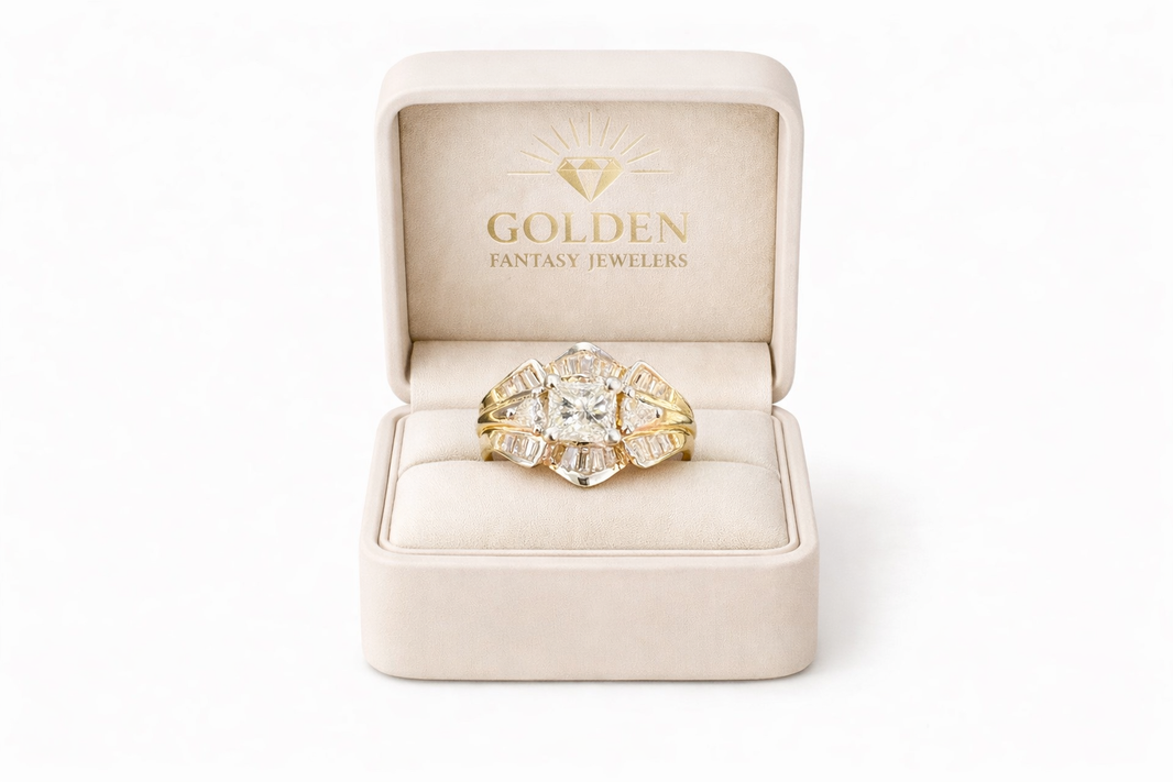 14K Yellow Gold Ring 1.00 ct Natural Diamond