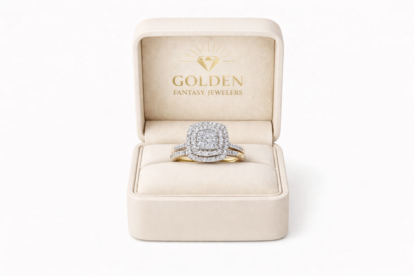 10K Yellow Gold Women's Wedding Set 0.33 ct Natural Diamond