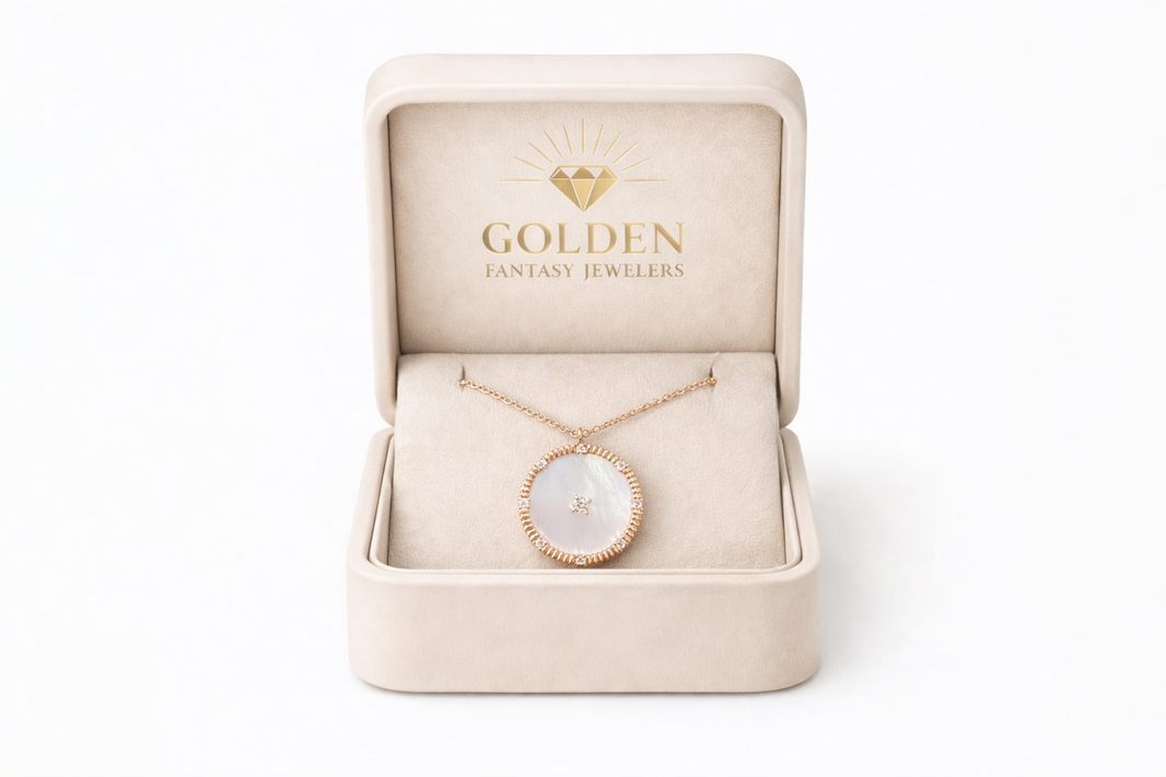 14K Rose Gold Round Charm 0.10 ct Natural Diamond