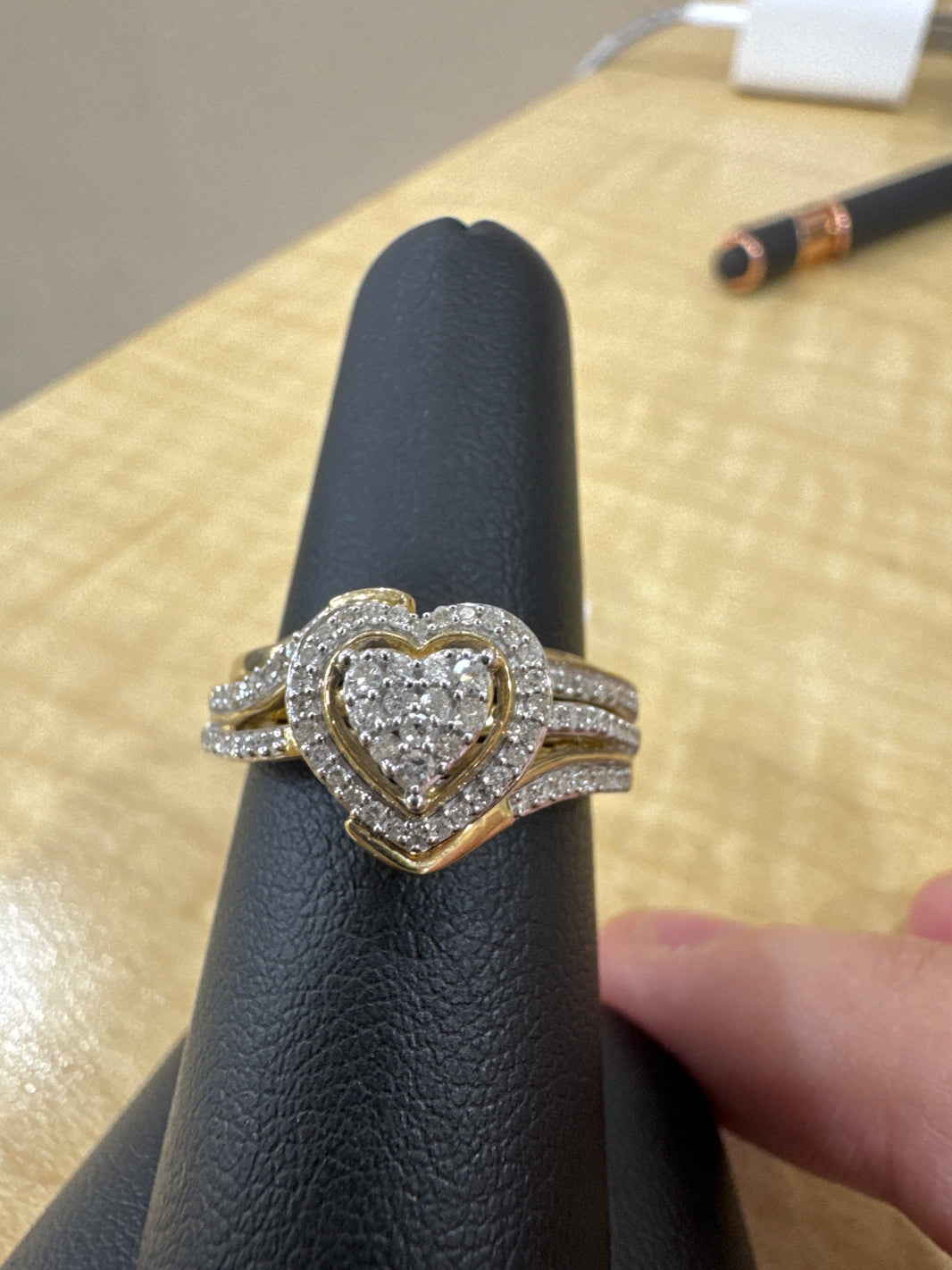 10K Yellow Gold Women's Wedding Set, 0.34 ct. Natural Diamond
