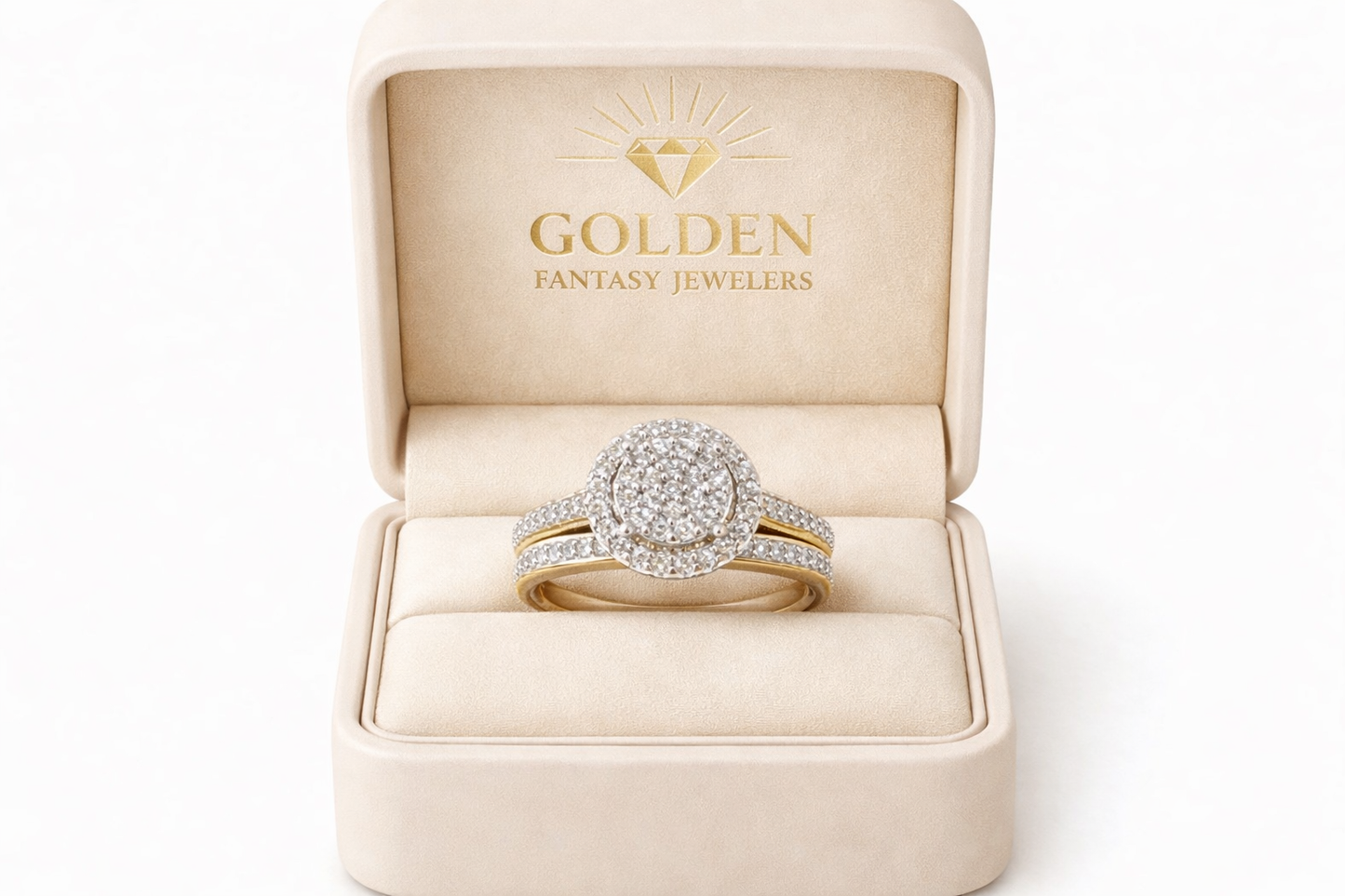10K Yellow Gold Women's Jewelry Set 0.25 ct Natural Diamond
