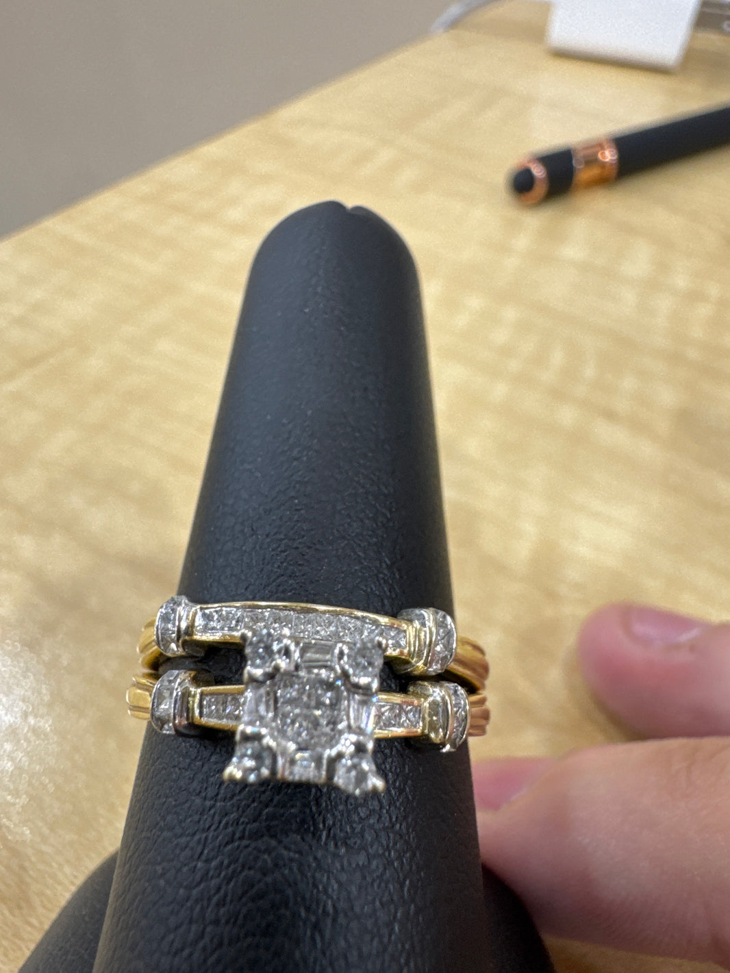 10K Yellow Gold Ring 0.25 ct Natural Diamond, Ring set