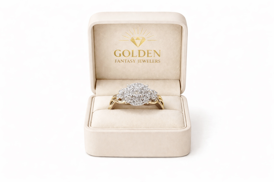 10K Yellow Gold Women's Wedding Set, 0.33 ct Natural Diamond