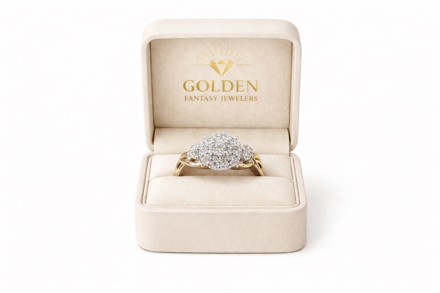 10K Yellow Gold Women's Wedding Set, 0.33 ct Natural Diamond