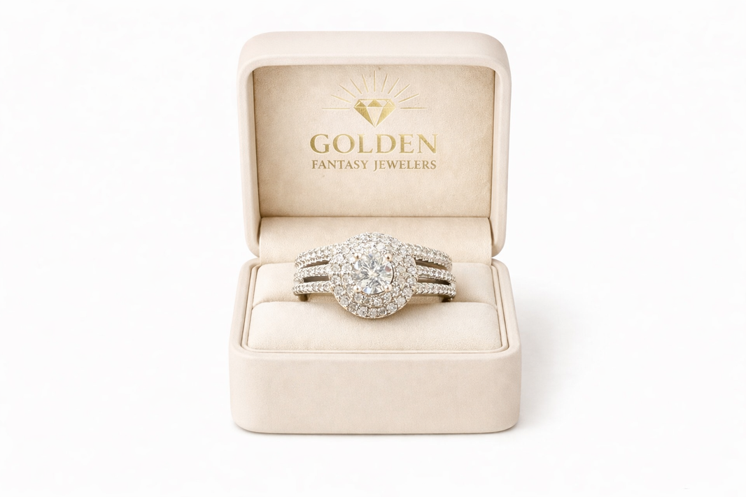 10K Yellow Gold Women's Jewelry Set 0.50 ct Natural Diamond