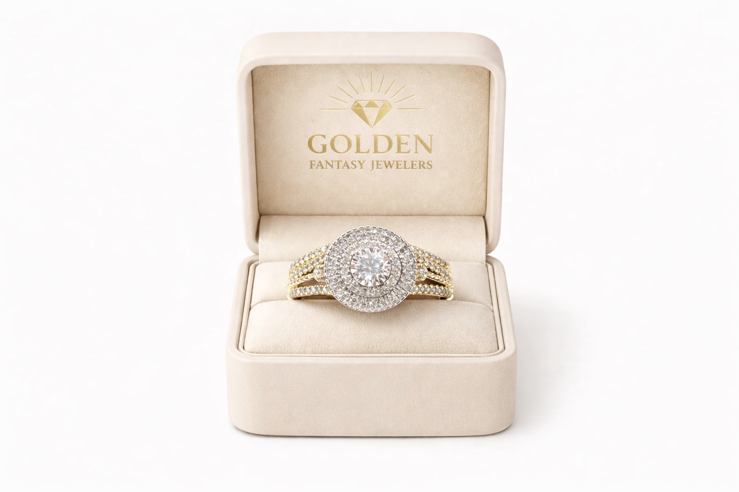 14K Yellow Gold Women's Jewelry Set 0.34 ct Natural Diamond