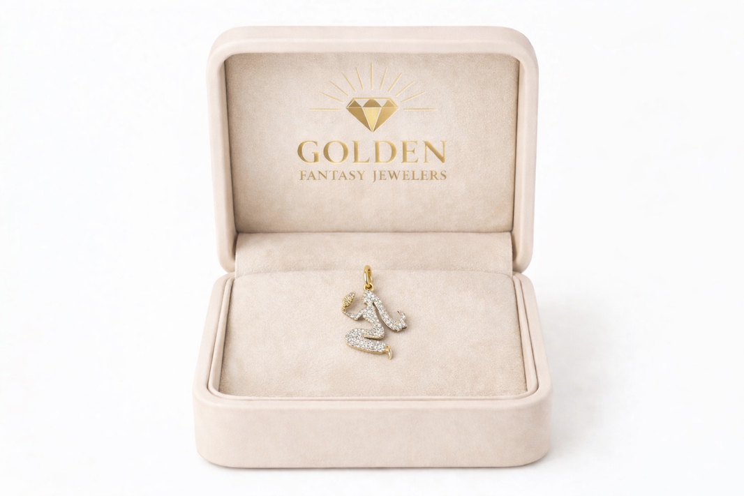 10K Two-Tone Gold Virgo Charm 0.28 ct Natural Diamond