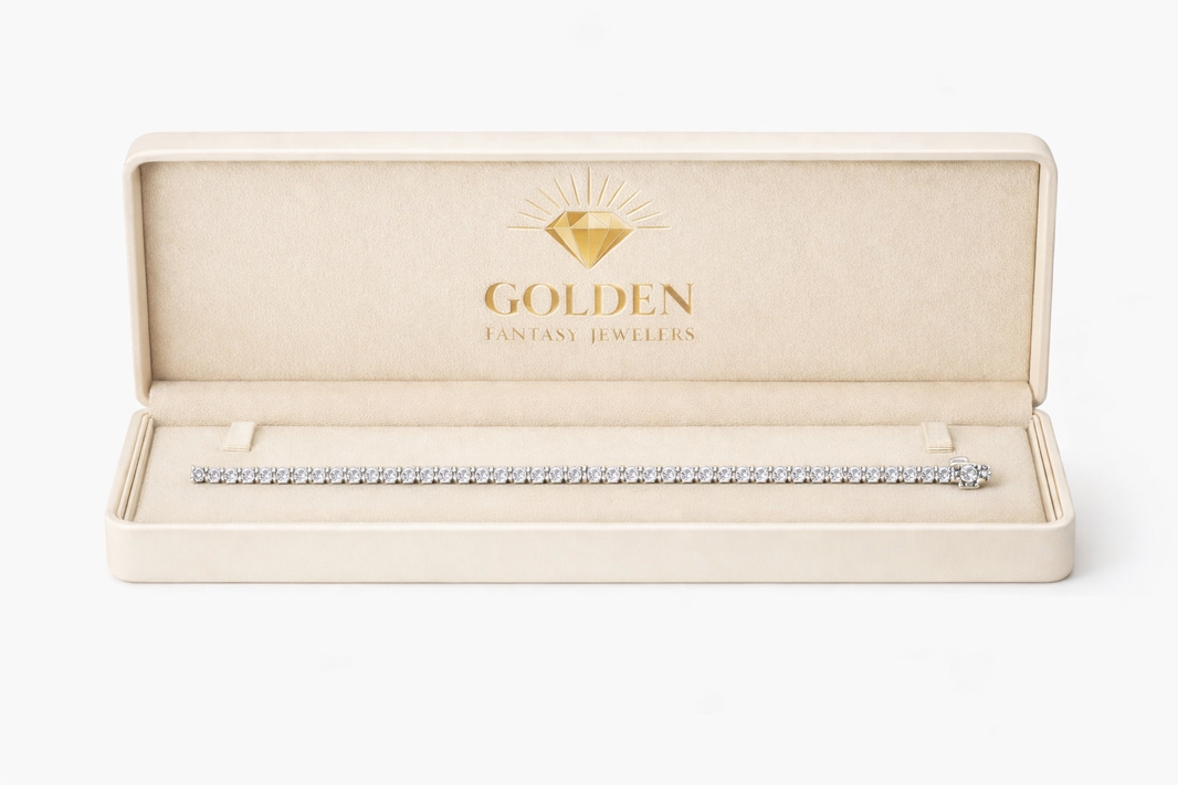 14K White Gold 2.60mm Tennis Bracelet Round 3.00 ct Lab Grown Diamond