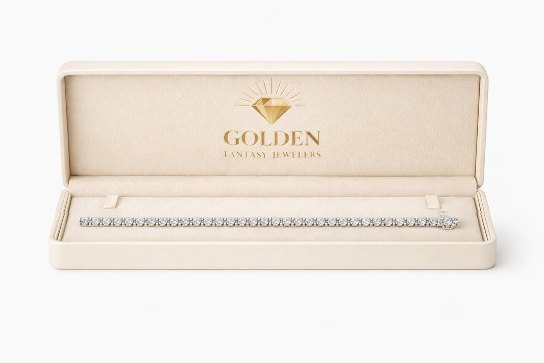 14K White Gold 3.80mm Tennis Bracelet Round 8.00 ct Lab Grown Diamond