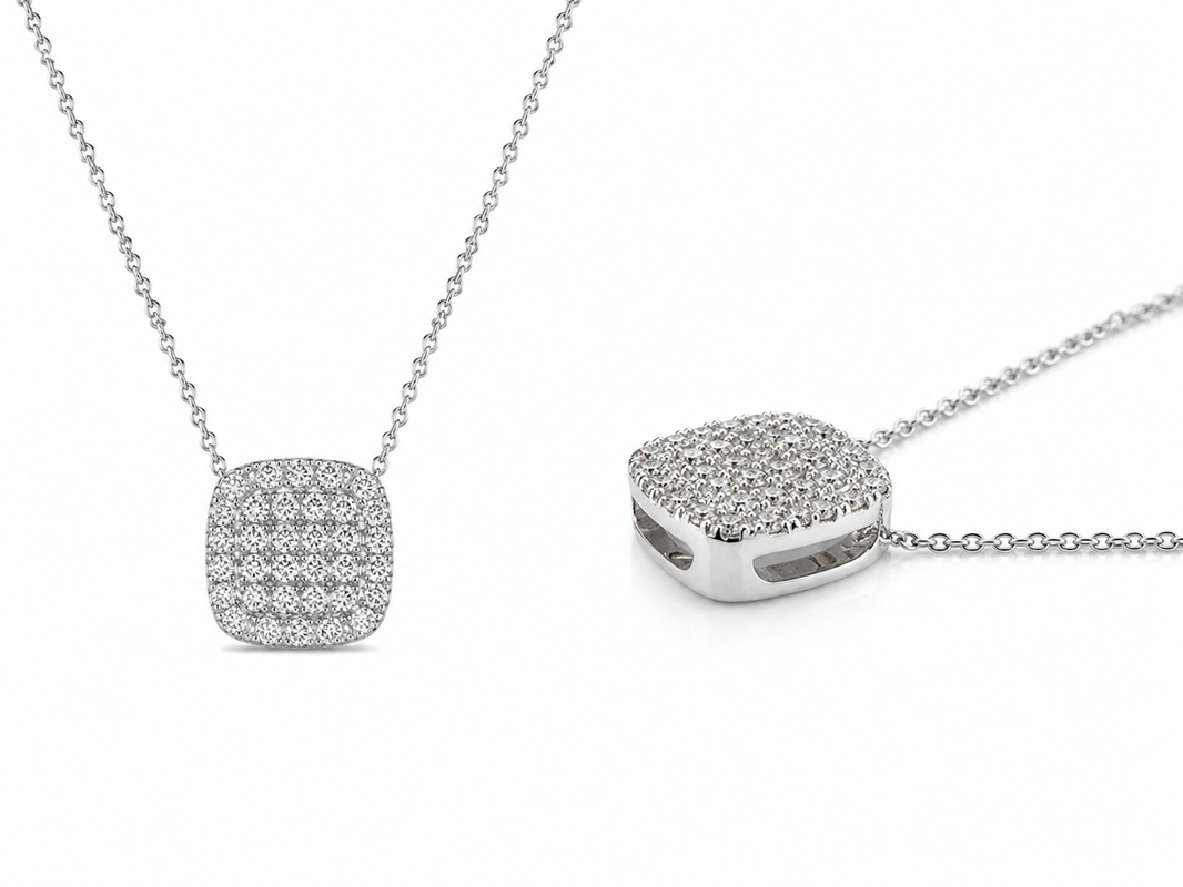 Sterling Silver Charm/Chain 0.50 ct Lab Grown Diamond