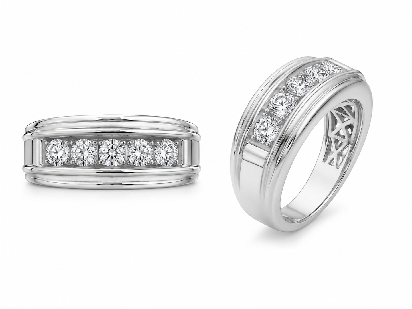 Sterling Silver Men’s Ring 0.50 ct Lab Grown Diamond