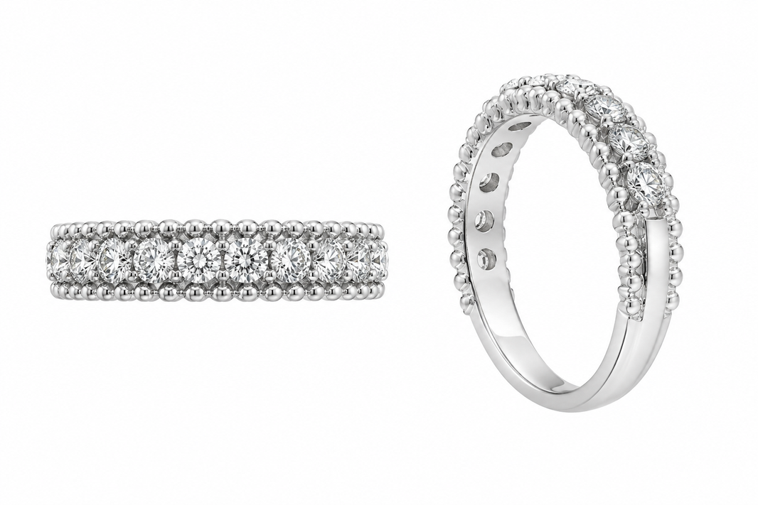 Sterling Silver Band 0.50 ct Lab Grown Diamond