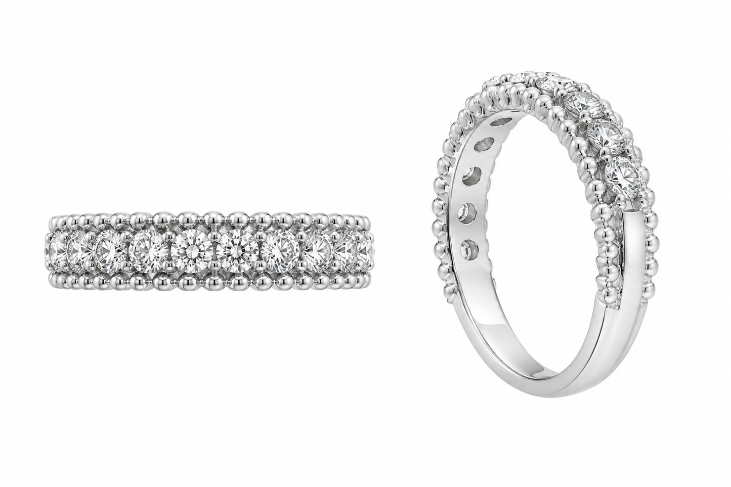 Sterling Silver Band 0.50 ct Lab Grown Diamond