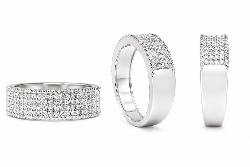 Sterling Silver Ring 0.25 ct Natural Diamond