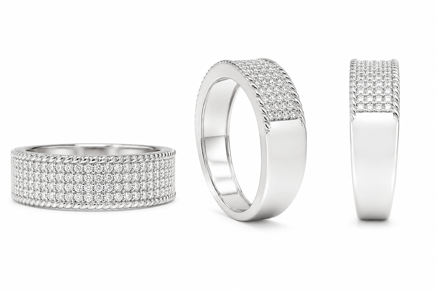 Sterling Silver Ring 0.25 ct Natural Diamond