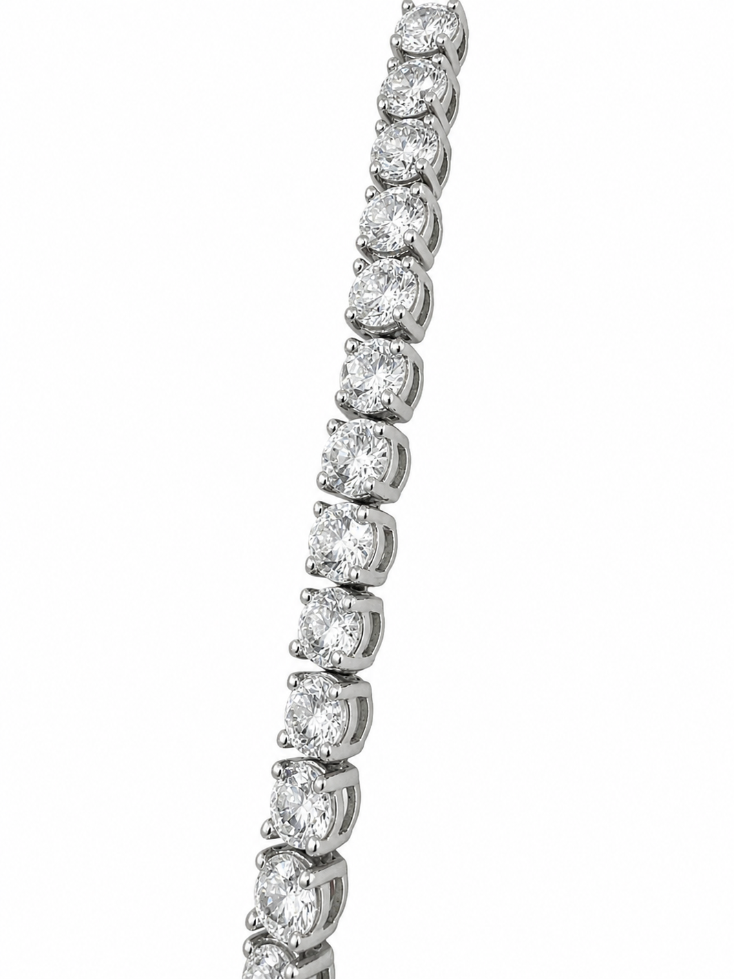 14K White Gold 4.20mm Tennis Bracelet Round 10.00 ct Lab Grown Diamond