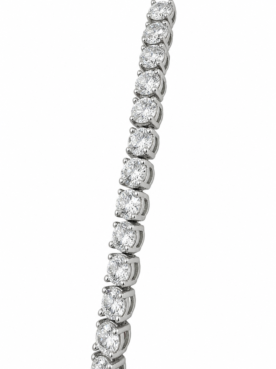 14K White Gold 4.20mm Tennis Bracelet Round 10.00 ct Lab Grown Diamond