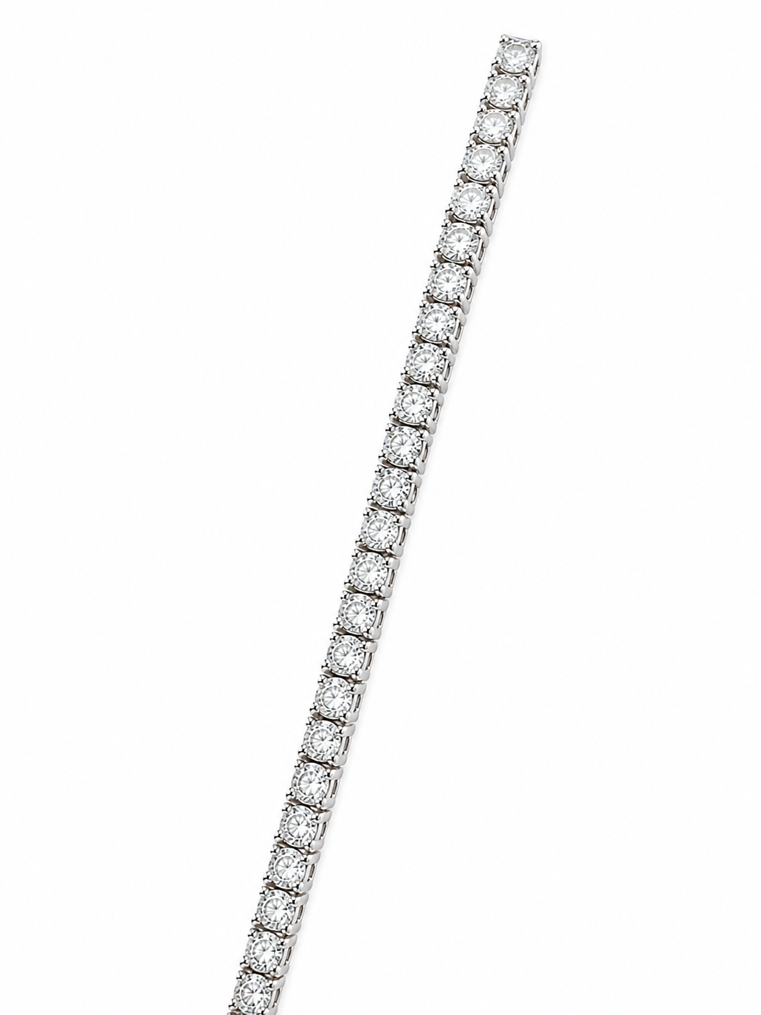14K White Gold 2.60mm Tennis Bracelet Round 3.00 ct Lab Grown Diamond