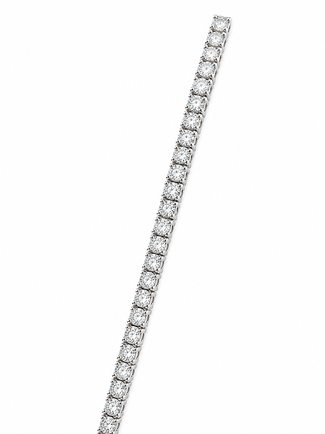 14K White Gold 2.60mm Tennis Bracelet Round 3.00 ct Lab Grown Diamond