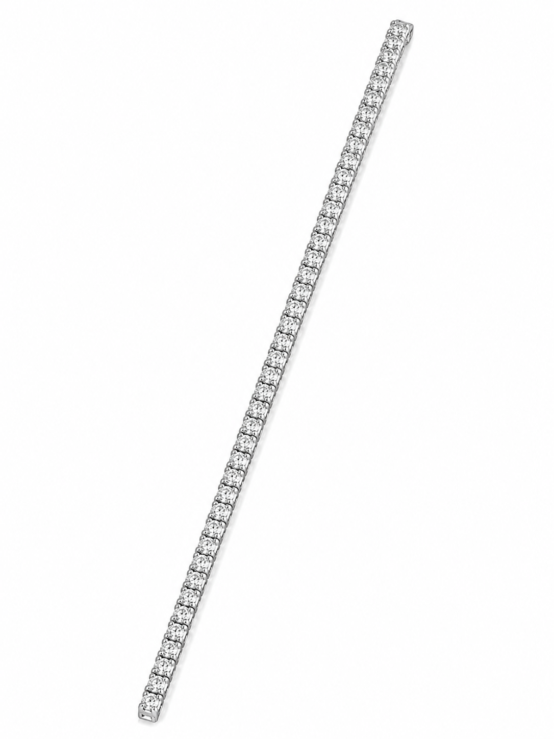 14K White Gold 2.00mm Tennis Bracelet Round 2.00 ct Lab Grown Diamond