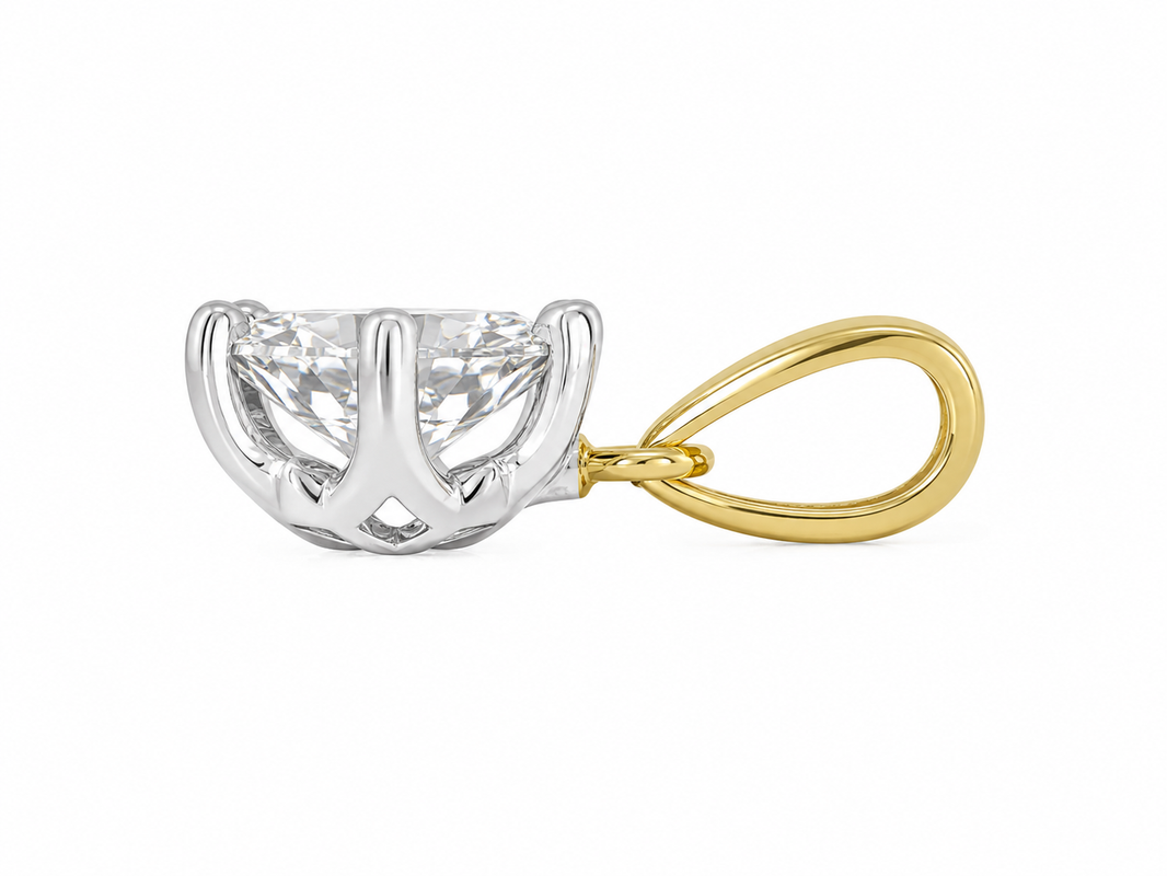 10K Yellow Gold 6.40mm Charm Round Solitaire 1.00 ct Lab Grown Diamond