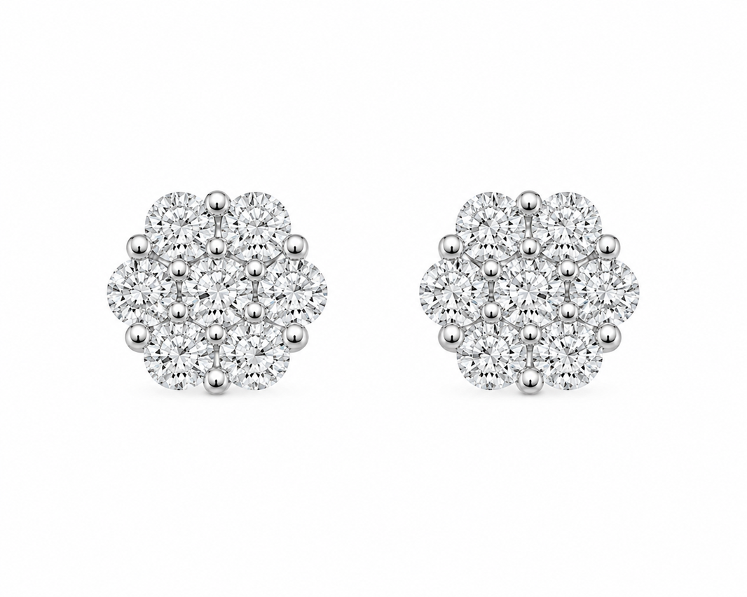14K Yellow Gold Earrings 2.00 ct Lab Grown Diamond