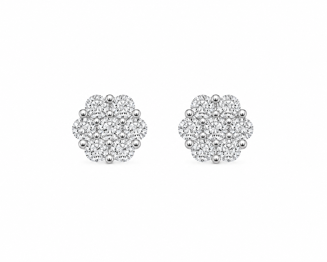 10K Yellow Gold Earrings 1.00 ct Lab Grown Diamond