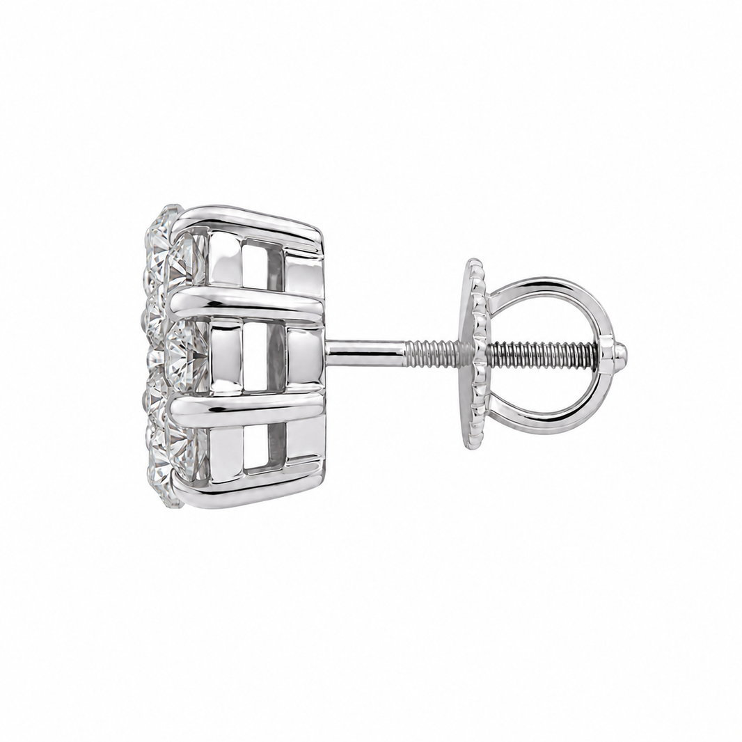 14K White Gold Earrings 2.00 ct Lab Grown Diamond