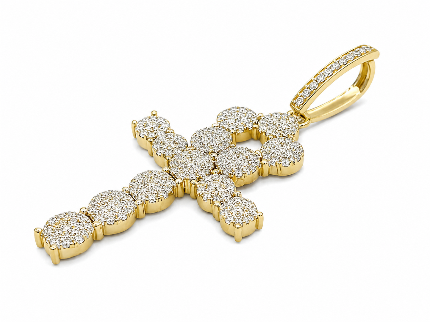 10K Yellow Gold Ankh Charm 0.84 ct Natural Diamond