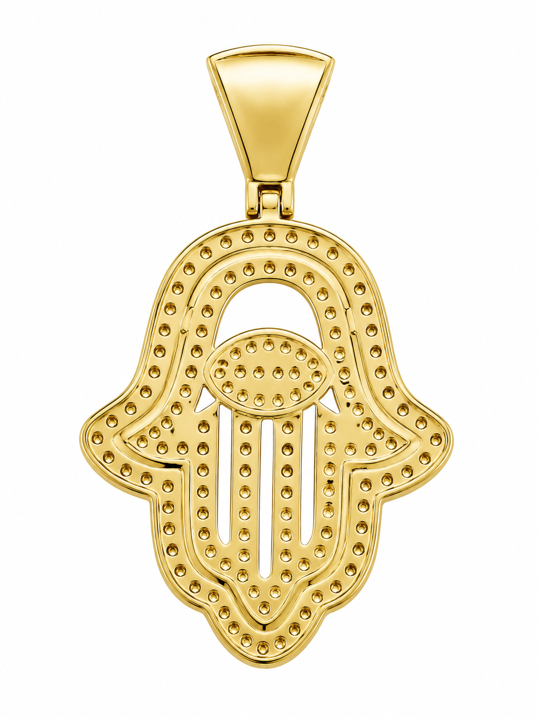 14K Yellow Gold “Hamsa” Charm 1.91 ct Natural Diamond