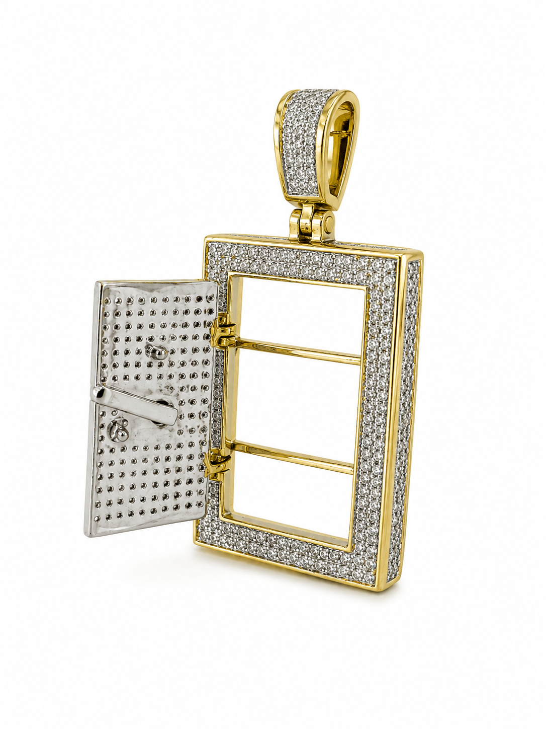 10K Yellow “Safe” Gold Charm 1.18 ct Natural Diamond